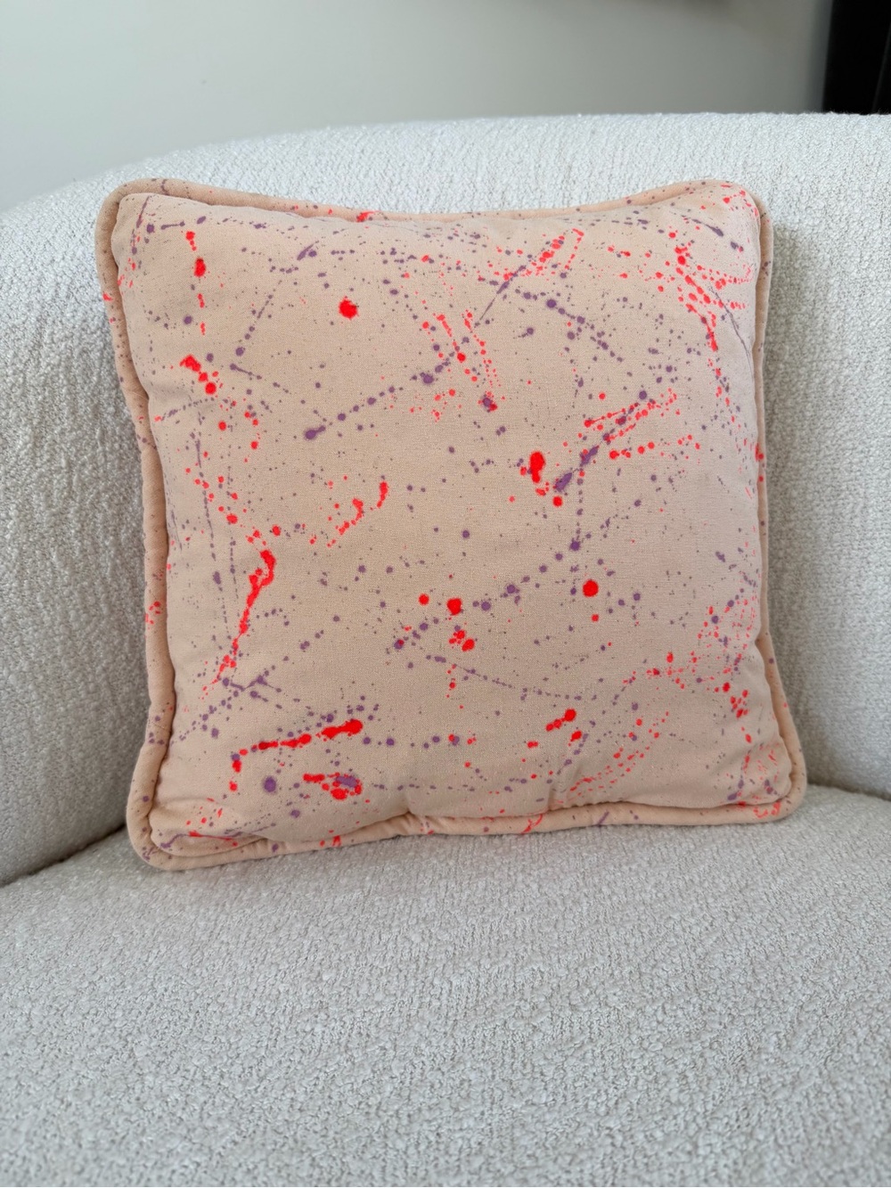 Electric Feathers hand painted splatter paint Accent Pillow 🎨⚡️